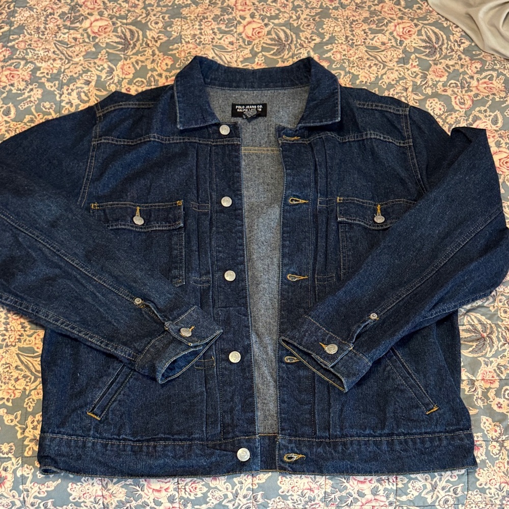 VINTAGE/Polo by Ralph Lauren Dark Blue Denim Jacket/Size Large